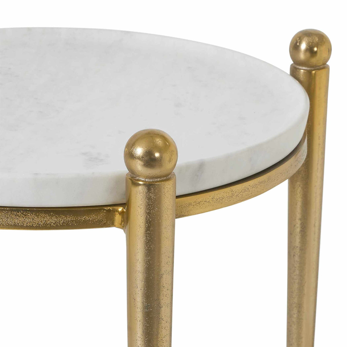 Nahunta Antique Brass Side Table Uttermost