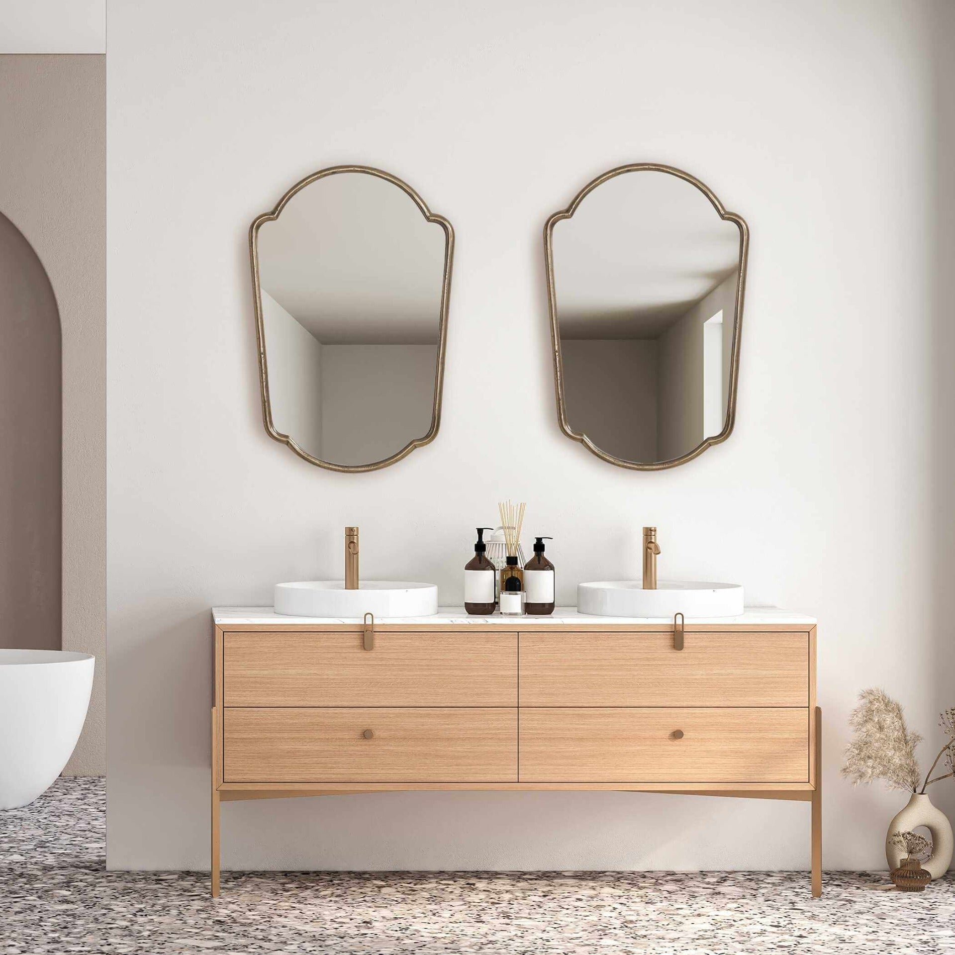Naomi Antique Brass Mirror by Uttermost
