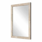Pave Rectangular Travertine Mirror by Uttermost