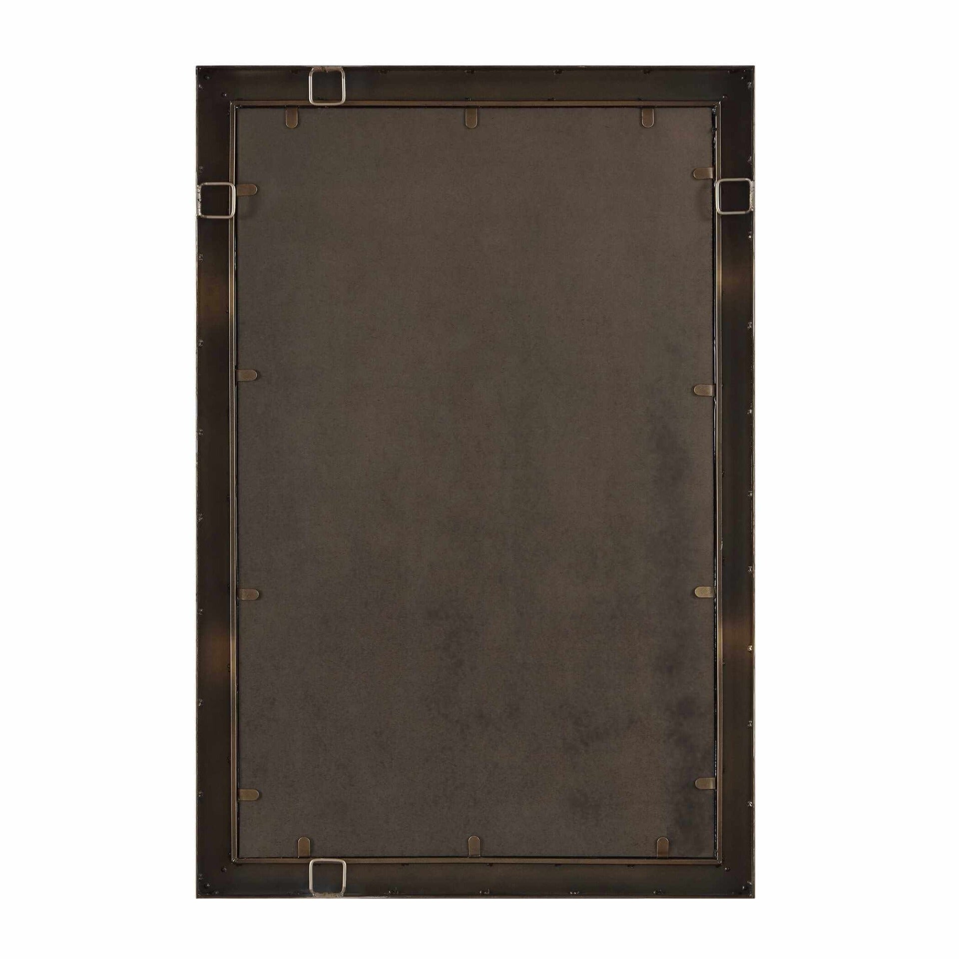 Pave Rectangular Travertine Mirror by Uttermost
