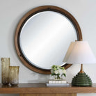 Porthole Bronze Round Mirror by Uttermost