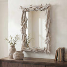 Rooted Reflection Bleached Teak Rectangular Mirror by Uttermost