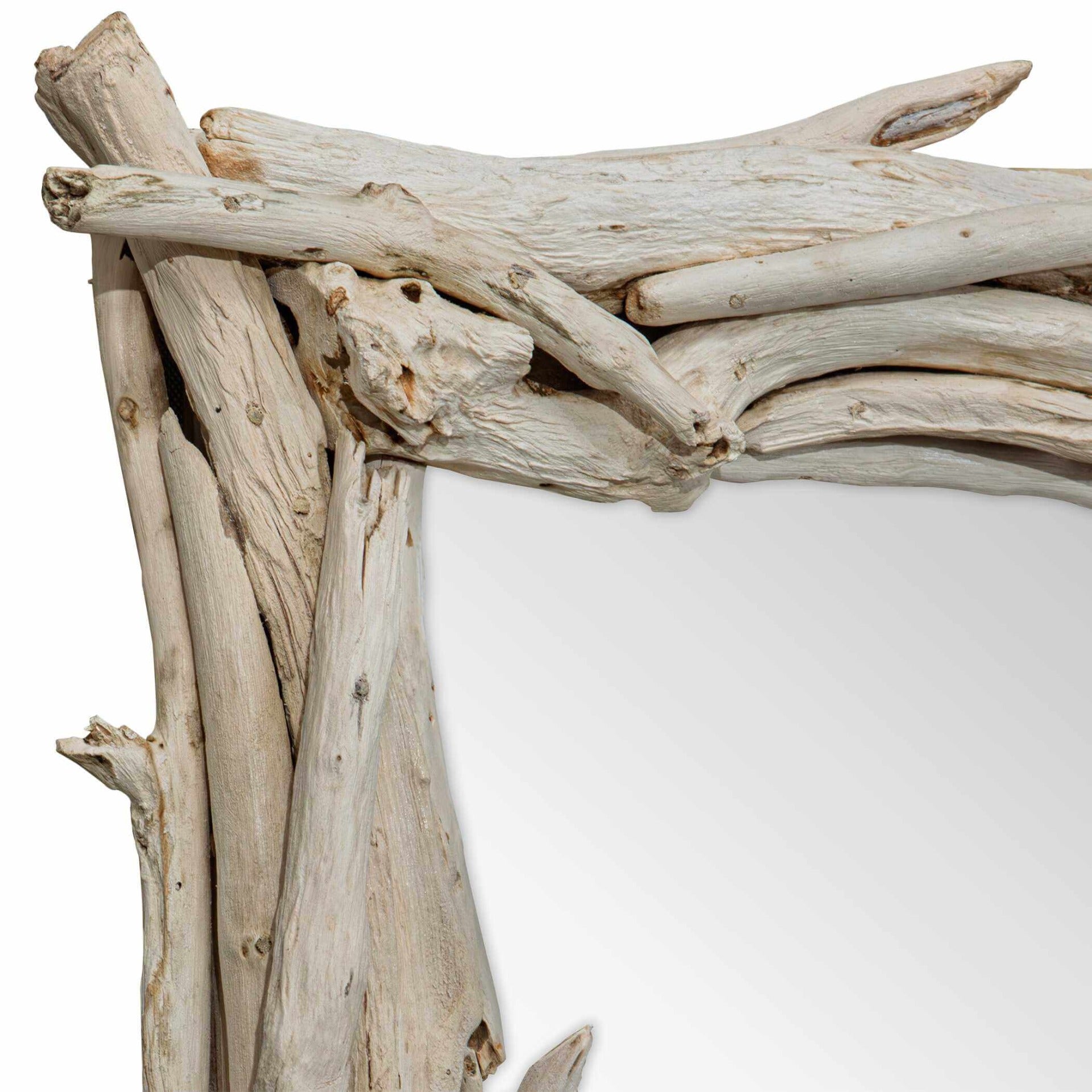 Rooted Reflection Bleached Teak Rectangular Mirror by Uttermost