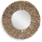 Rossetti Round Interwoven Wood Mirror by Uttermost