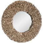 Rossetti Round Interwoven Wood Mirror by Uttermost