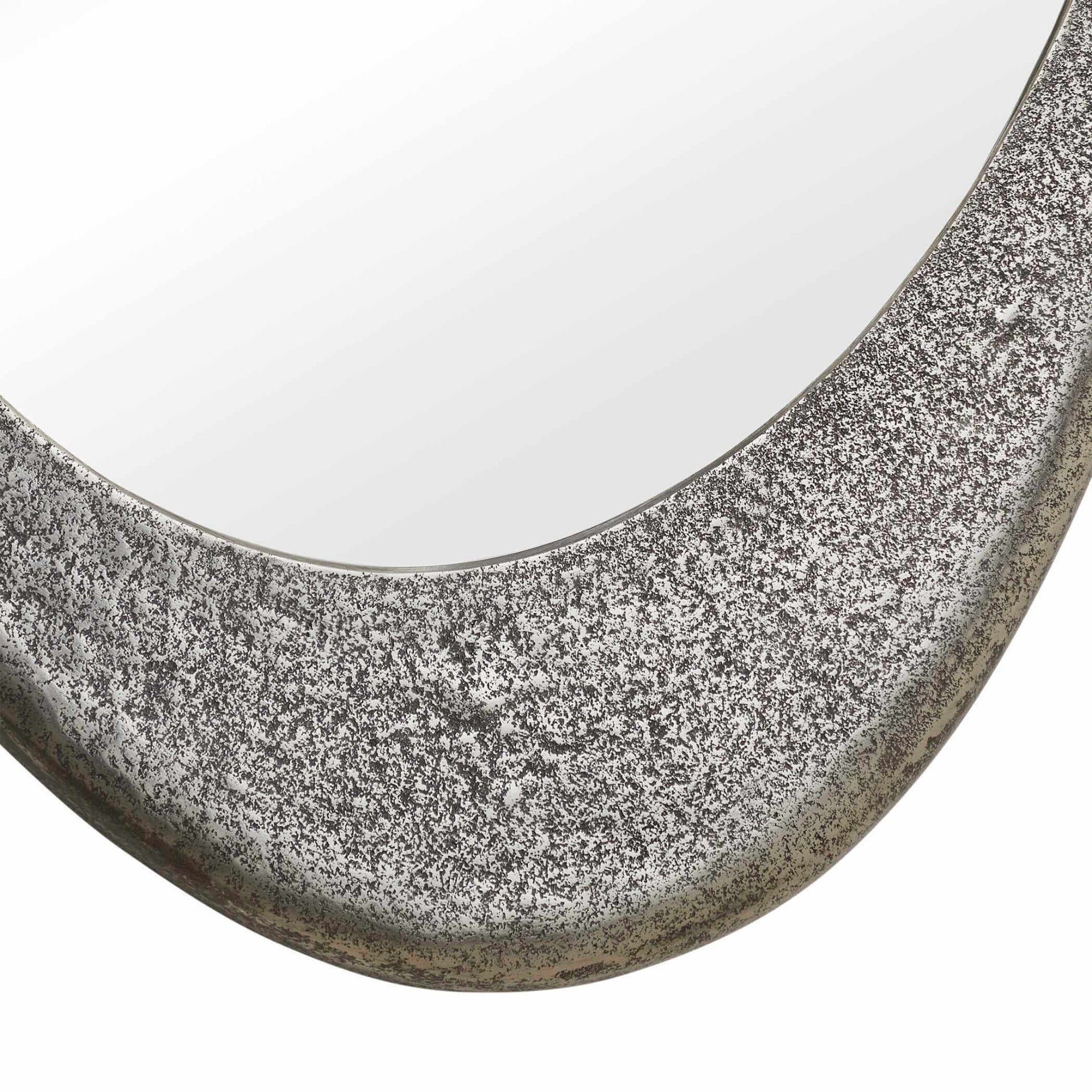 Schiller Oval Antique Nickel Mirror by Uttermost