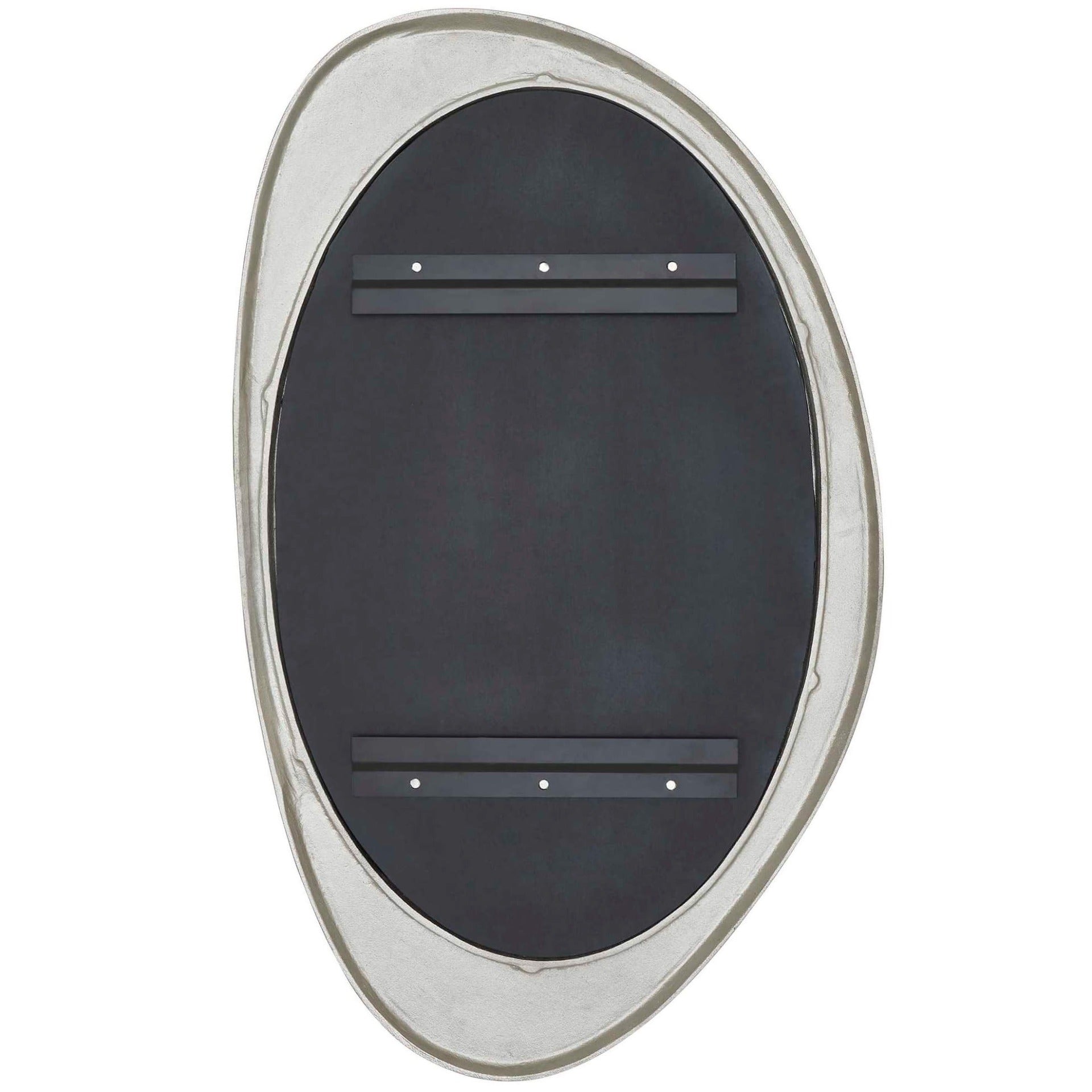Schiller Oval Antique Nickel Mirror by Uttermost