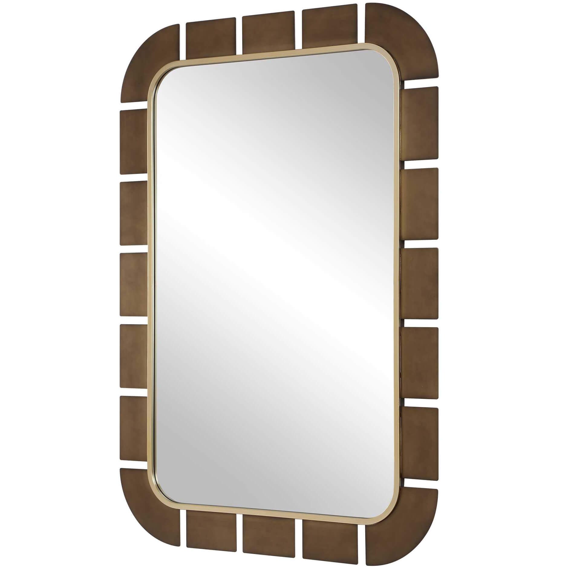 Segment Dark Bronze Mirror by Uttermost