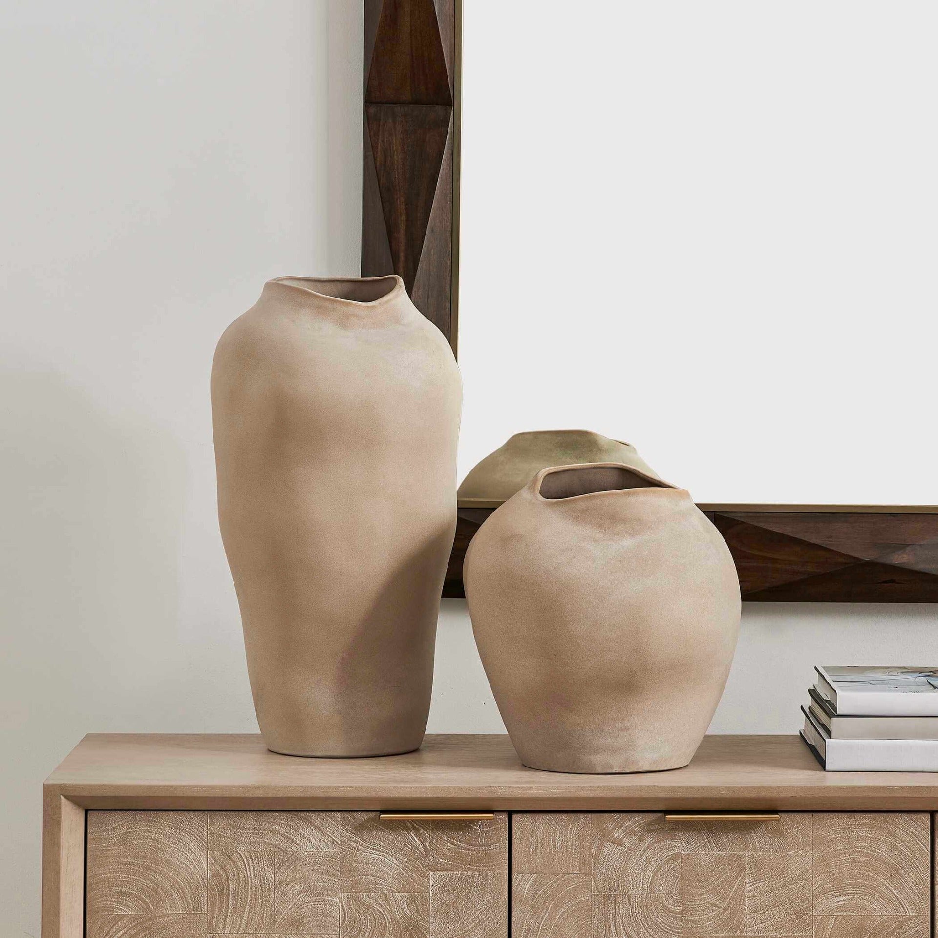 Shadow Play Indoor-Outdoor Vases - Set of 2 by Uttermost