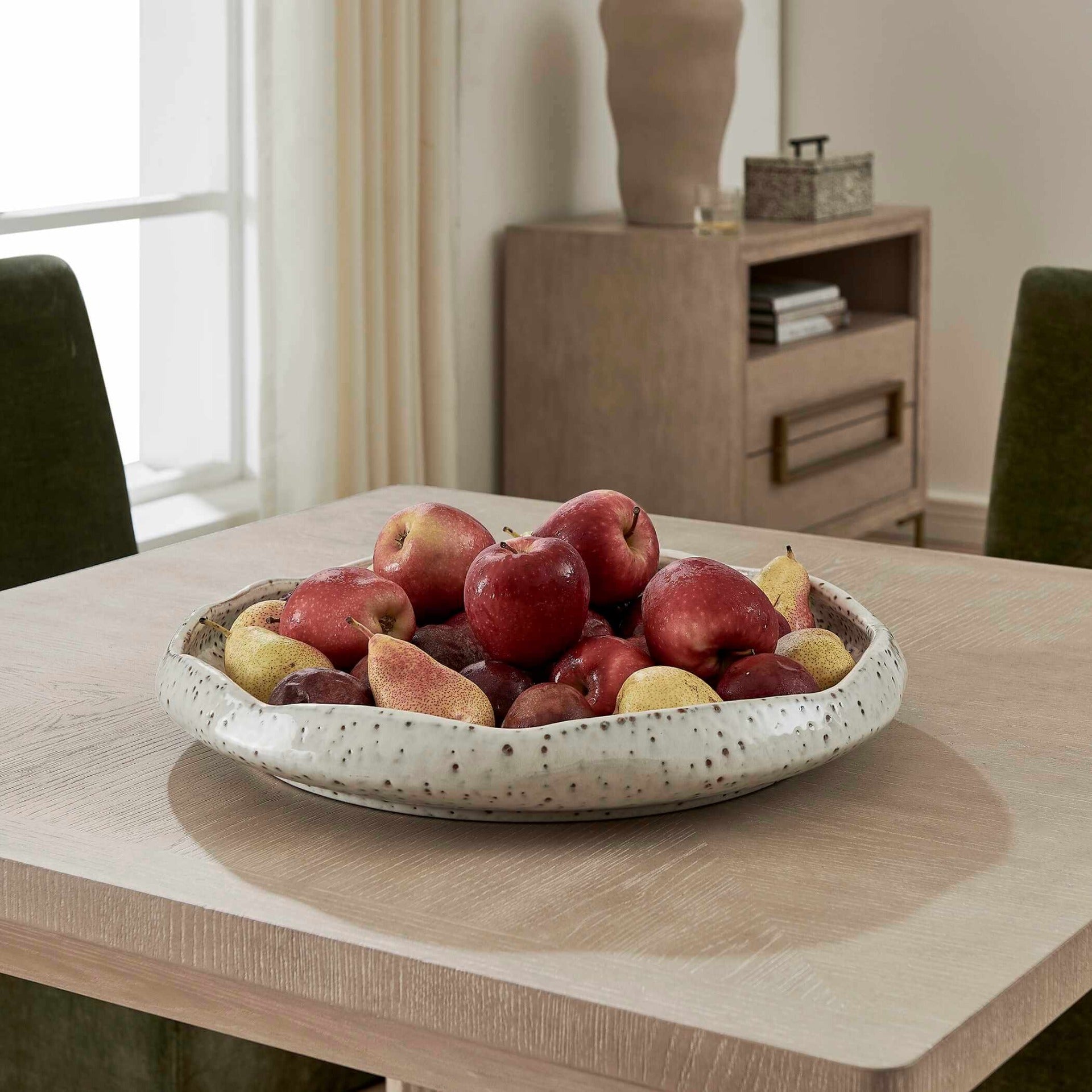 Stardust Ripple Indoor-Outdoor White Bowl by Uttermost