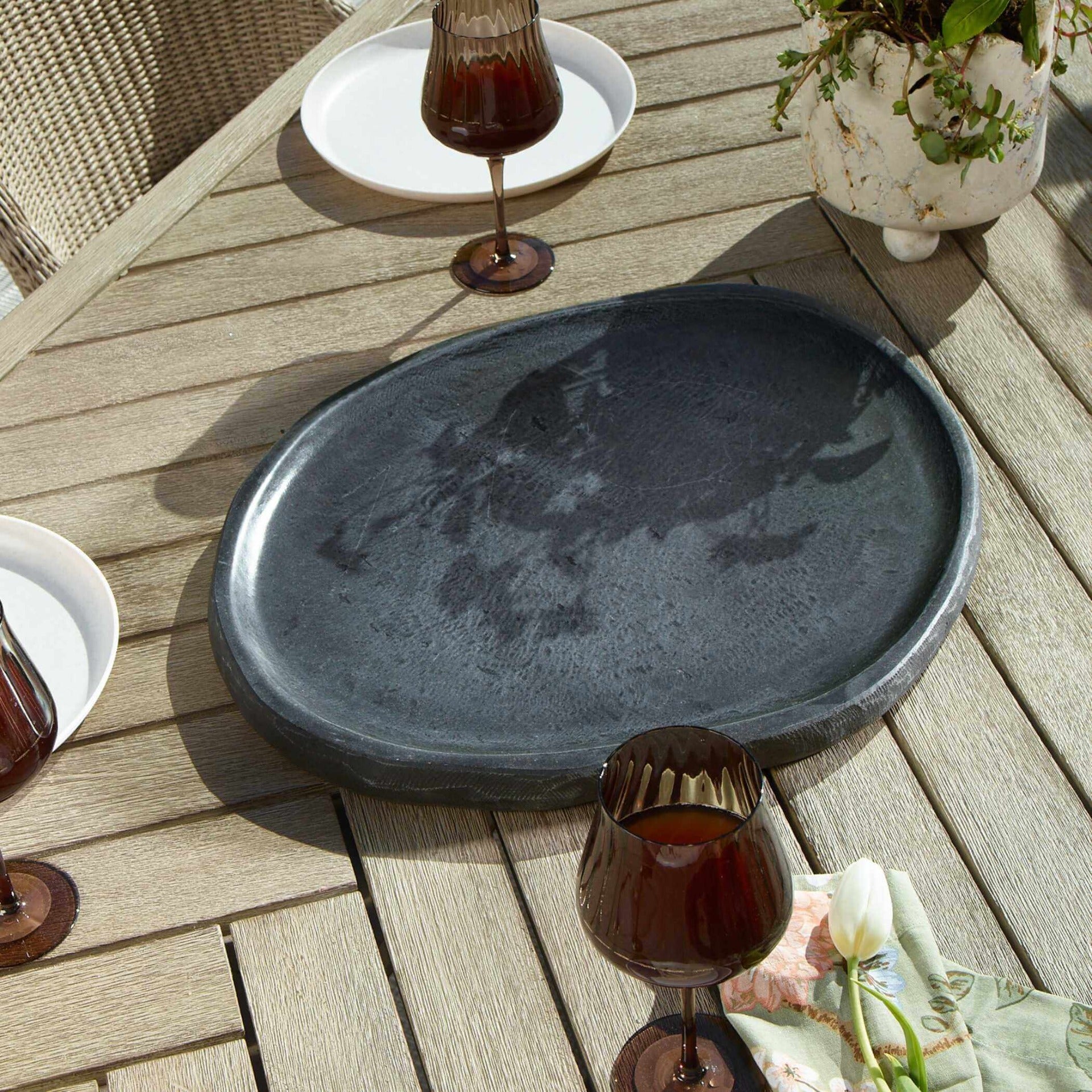 Stoneveil Indoor-Outdoor Stone Tray by Uttermost