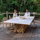 Stonewood Indoor-Outdoor Ping-Pong Dining Table Uttermost