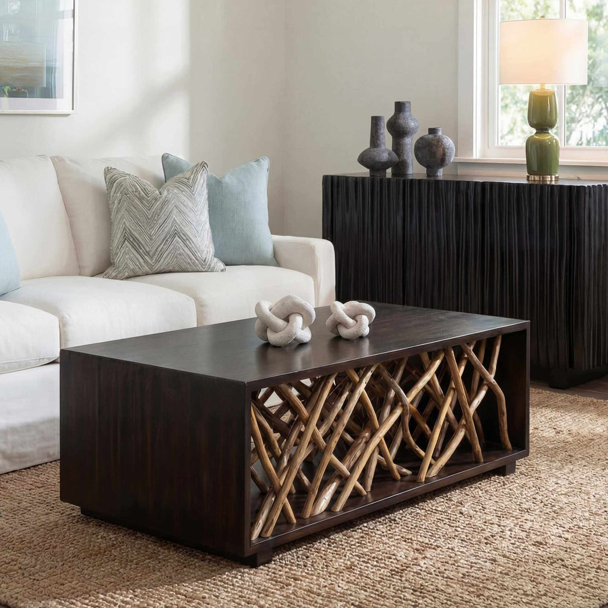 Teak Maze Coffee Table by Uttermost