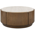 Tindall Round Travertine Coffee Table Uttermost