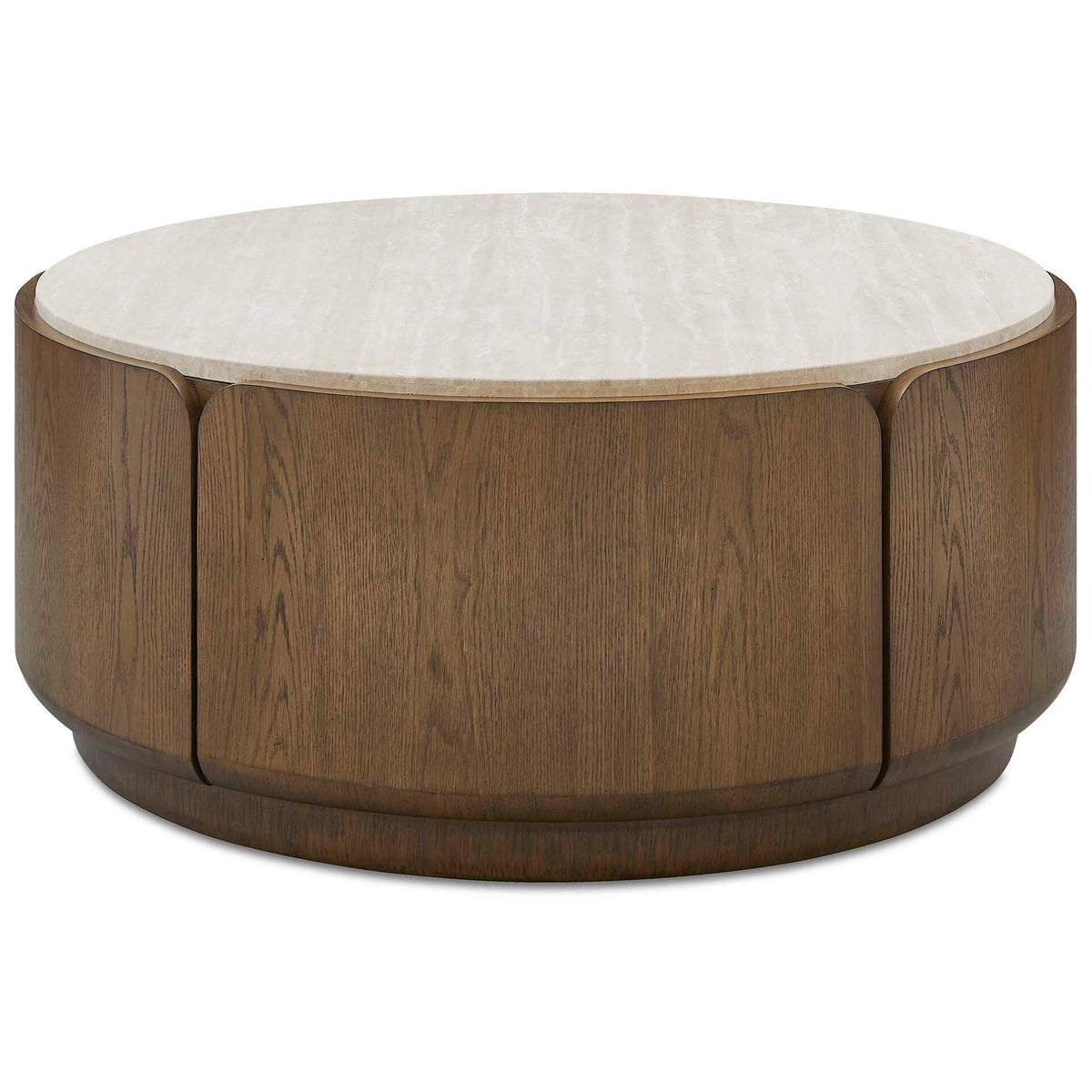 Tindall Round Travertine Coffee Table Uttermost