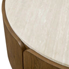 Tindall Round Travertine Coffee Table Uttermost