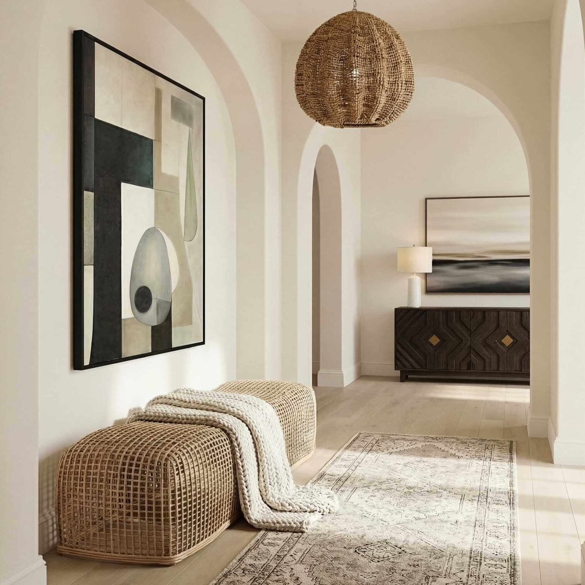Tino Rattan Bench by Uttermost