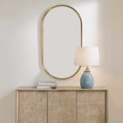 Torrado Oval Brass Mirror by Uttermost