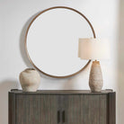 Torrado Round Bronze Mirror by Uttermost