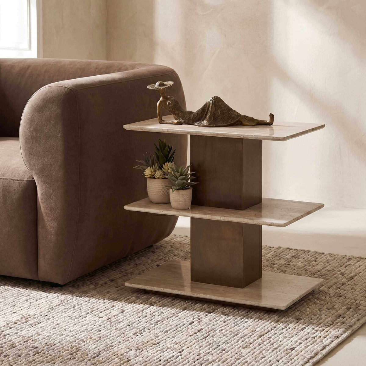 Travertini 3 Tiered Accent Table by Uttermost