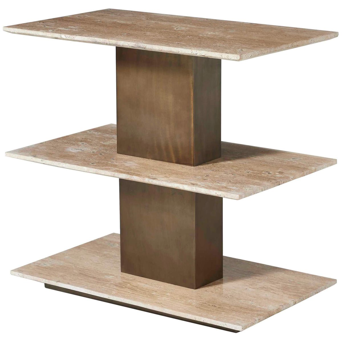 Travertini 3 Tiered Accent Table Uttermost