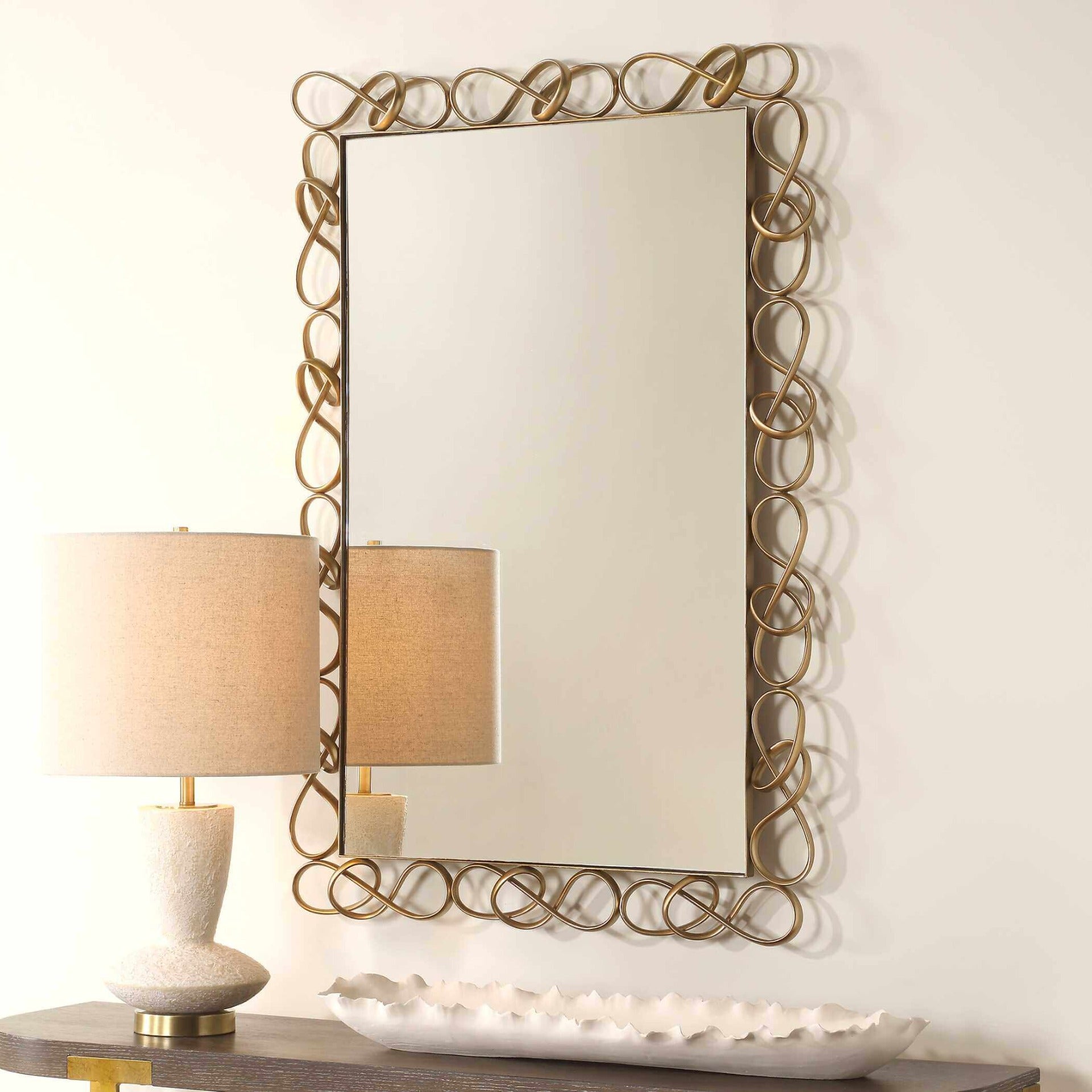 Twist It Antique Brass Mirror by Uttermost