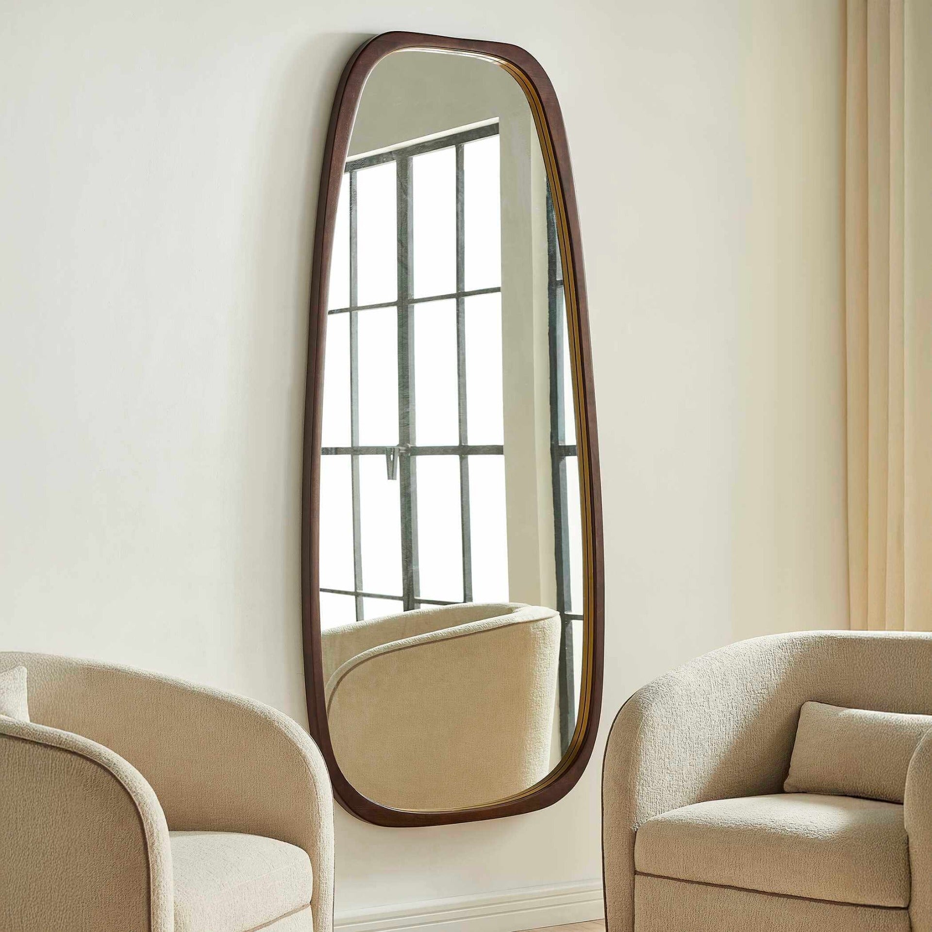 Zachari Asymmetrical Tall Mirror by Uttermost