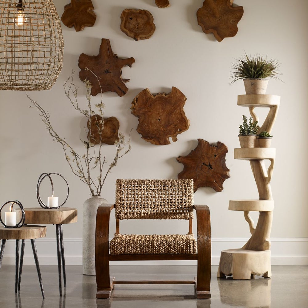 Kalani Indoor-Outdoor Teak Wall Art - Set of 3 by Uttermost