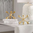 Harlan Jacks Ornament in Brass - Set of 2 by Uttermost