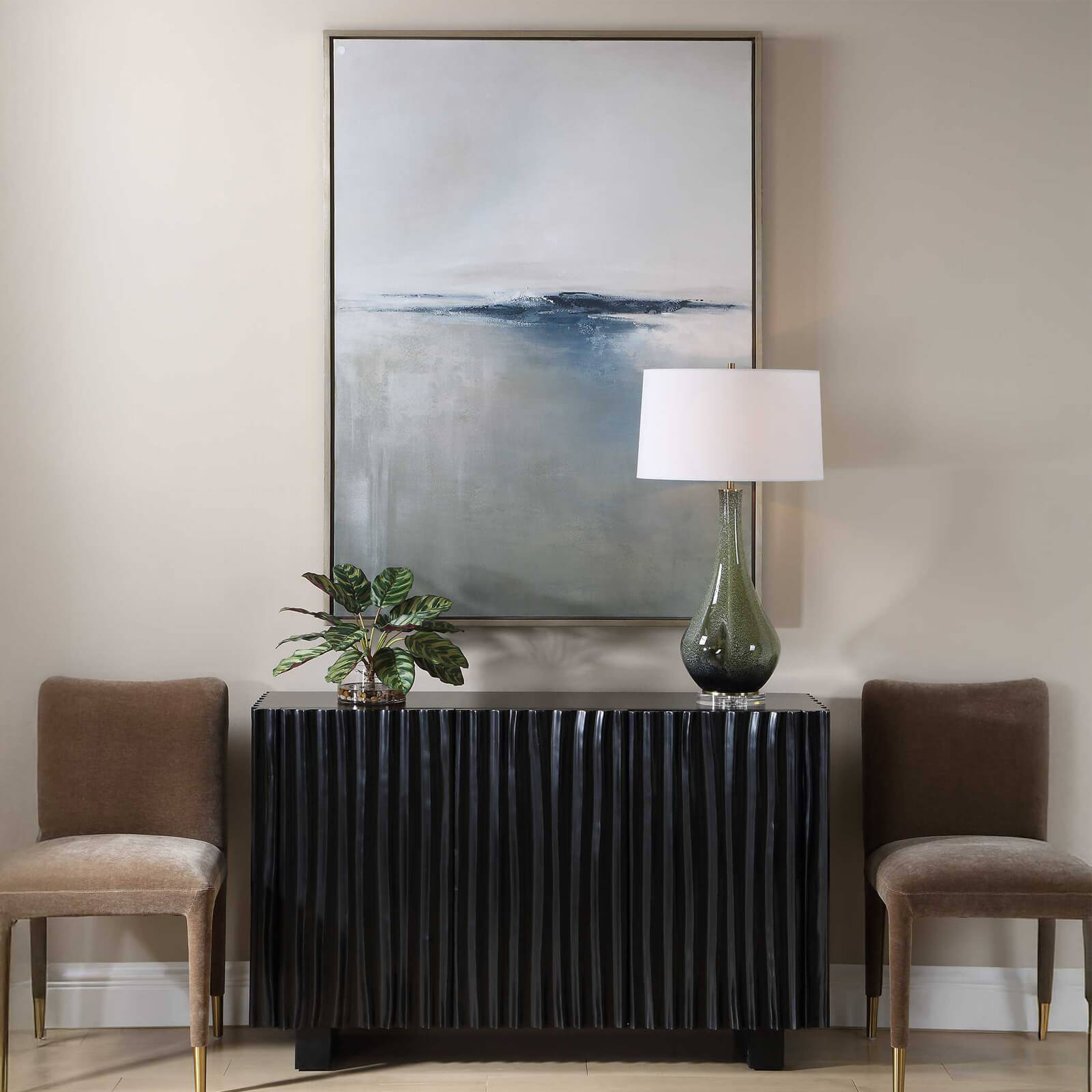 Above The Waterline Abstract Painting by Uttermost