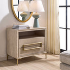 Alessia Modern Side Table in Light Oak by Uttermost