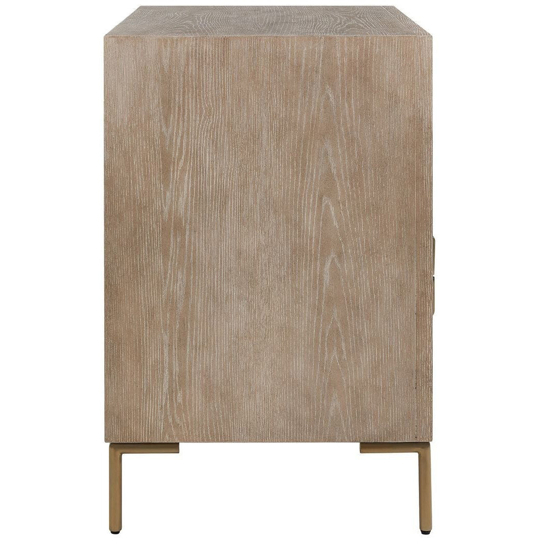 Alessia Modern Side Table in Light Oak by Uttermost