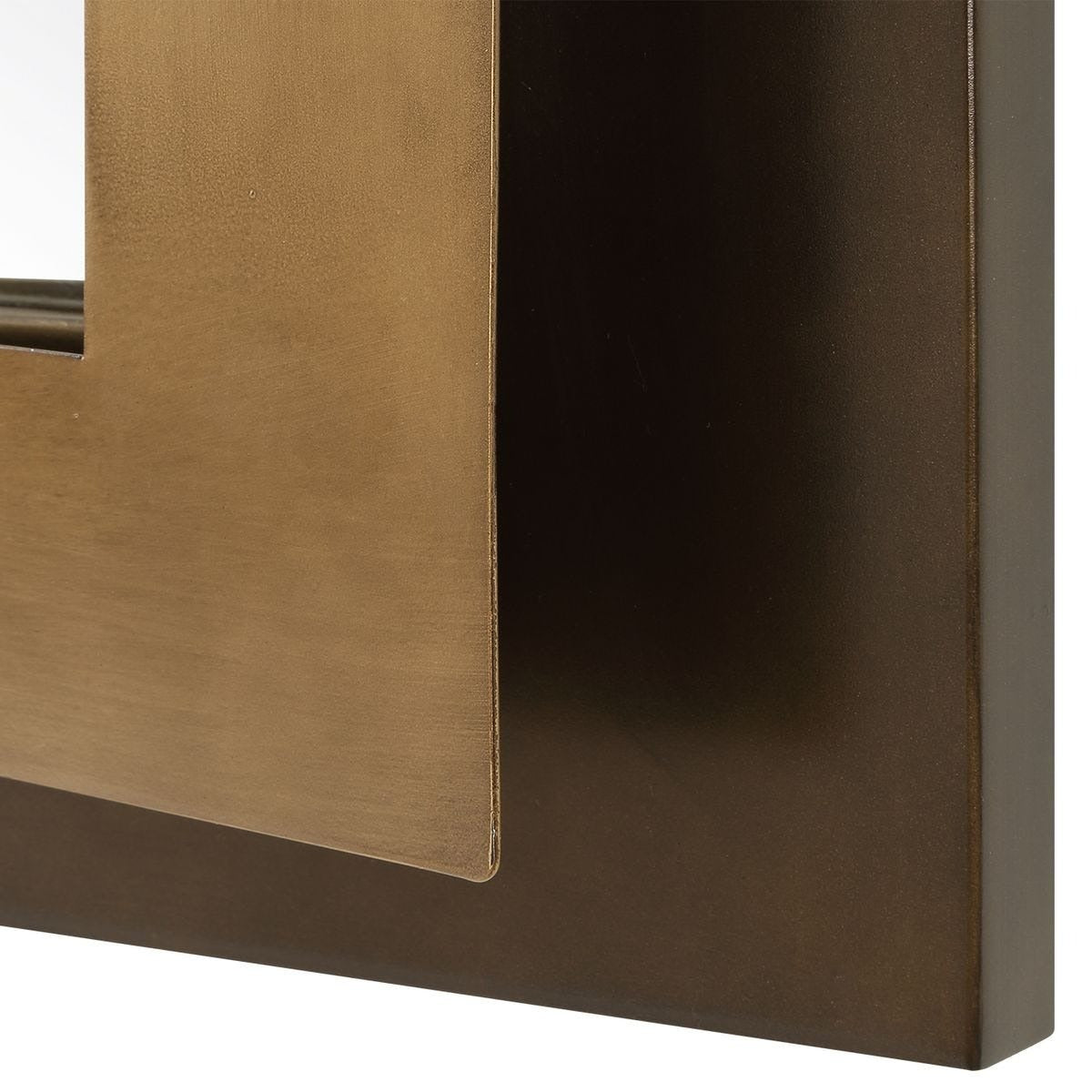 Around The Bend Mirror in Golden Bronze by Uttermost