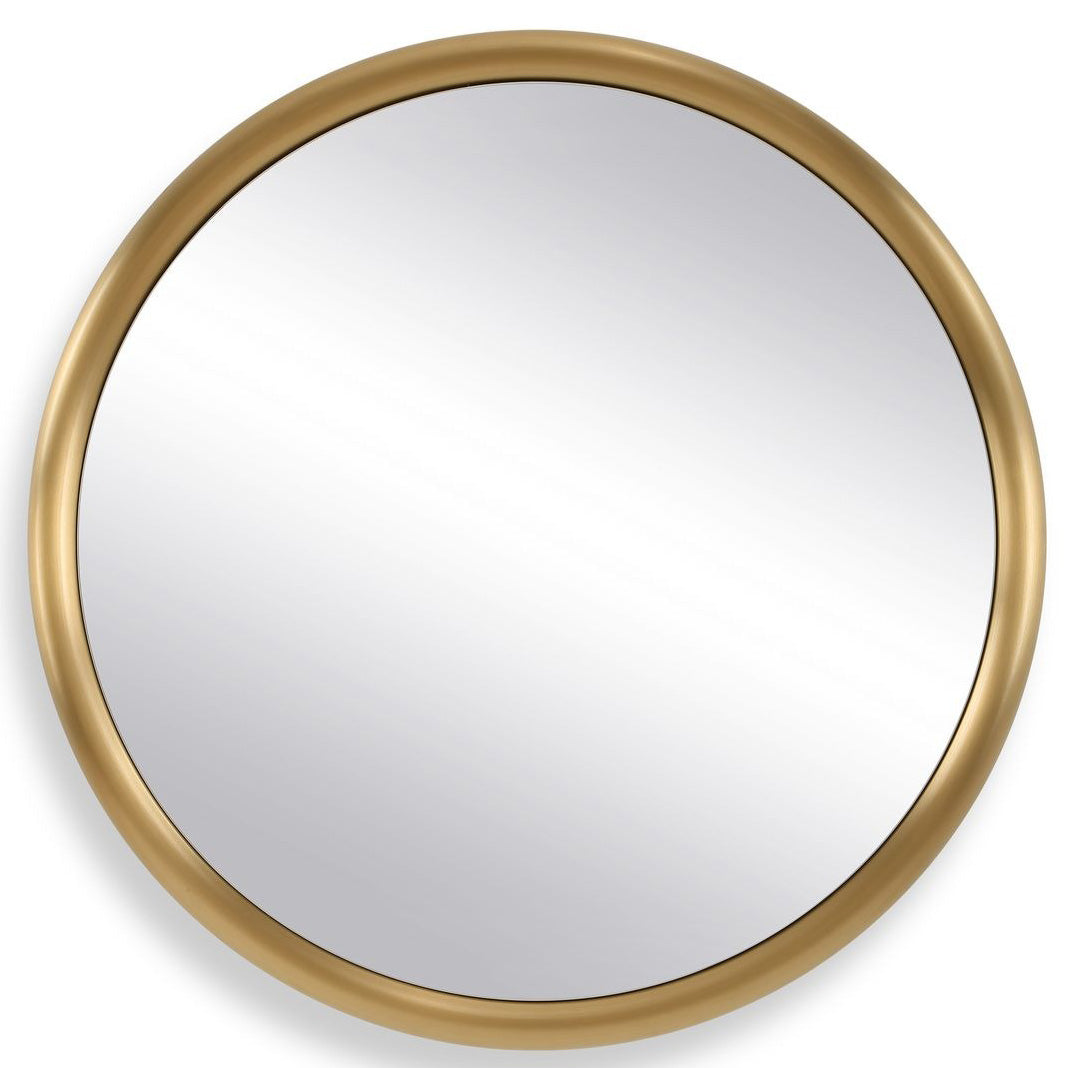 Atkinson Modern Round Mirror in Brass by Uttermost