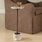 Brunson Drink Table in White Marble by Uttermost