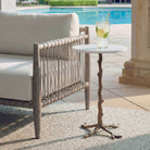 Calais White Marble Side Table by Uttermost