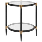 Chadid Round Side Table in Glass by Uttermost