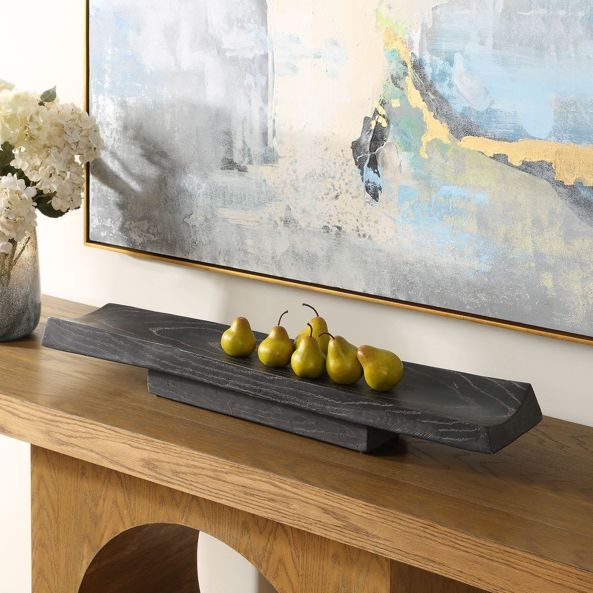 Ciaran Indoor-Outdoor Tray in Wood by Uttermost