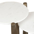 Claridge Nesting Tables in White Marble - Set of 2 by Uttermost