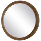 Cleveland Round Mirror in Burl Wood by Uttermost