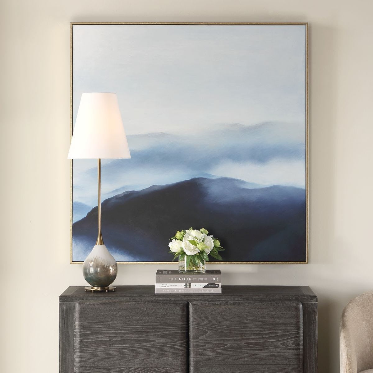 Cold Shoulder Hand Painted Landscape Art by Uttermost