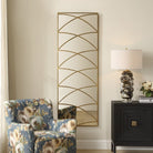 Crossed Up Full Length Mirror in Gold by Uttermost