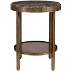 Cusano Round Dark Marble Side Table by Uttermost