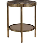 Cusano Round Dark Marble Side Table by Uttermost