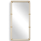 Cyprus Mirror in White Leather by Uttermost