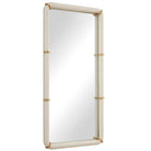 Cyprus Mirror in White Leather by Uttermost