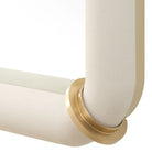 Cyprus Mirror in White Leather by Uttermost