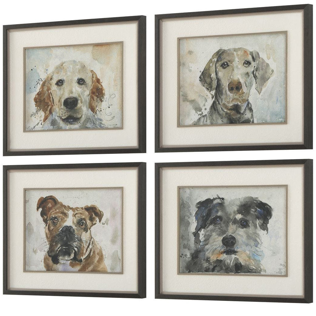 Dog Days Framed Prints - Set of 4 by Uttermost