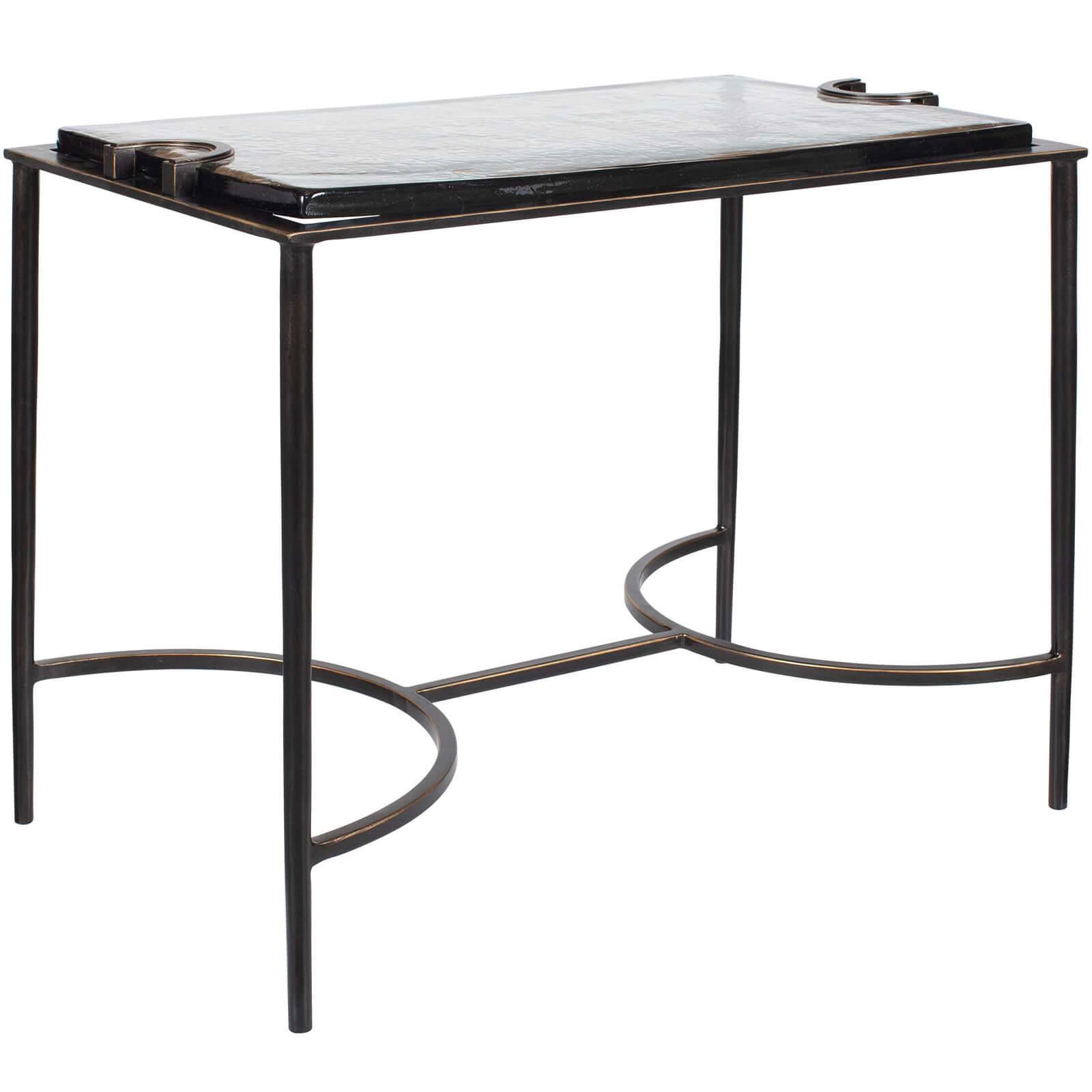 Eisen Textured Glass Side Table by Uttermost