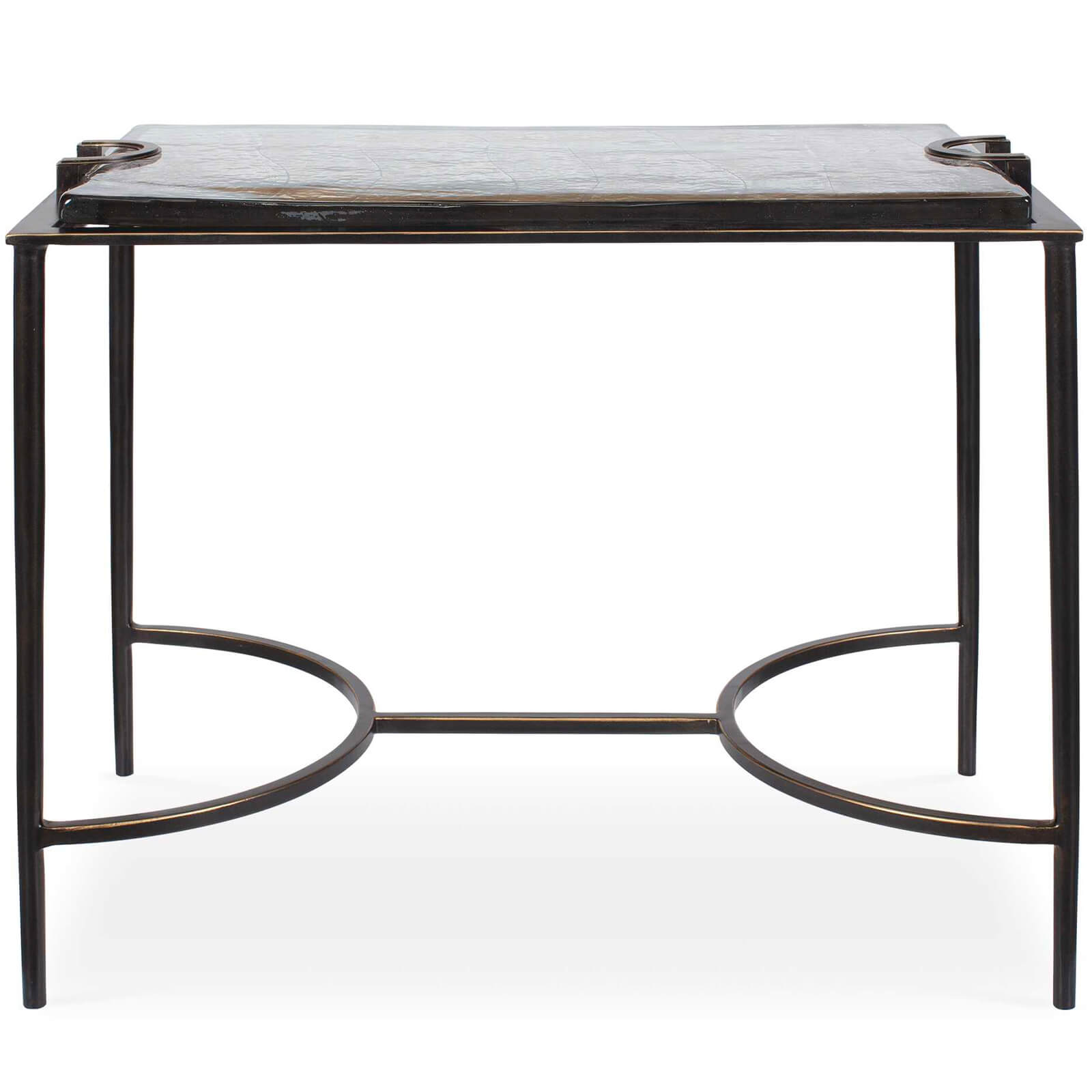 Eisen Textured Glass Side Table by Uttermost